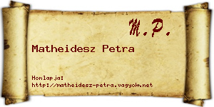 Matheidesz Petra névjegykártya